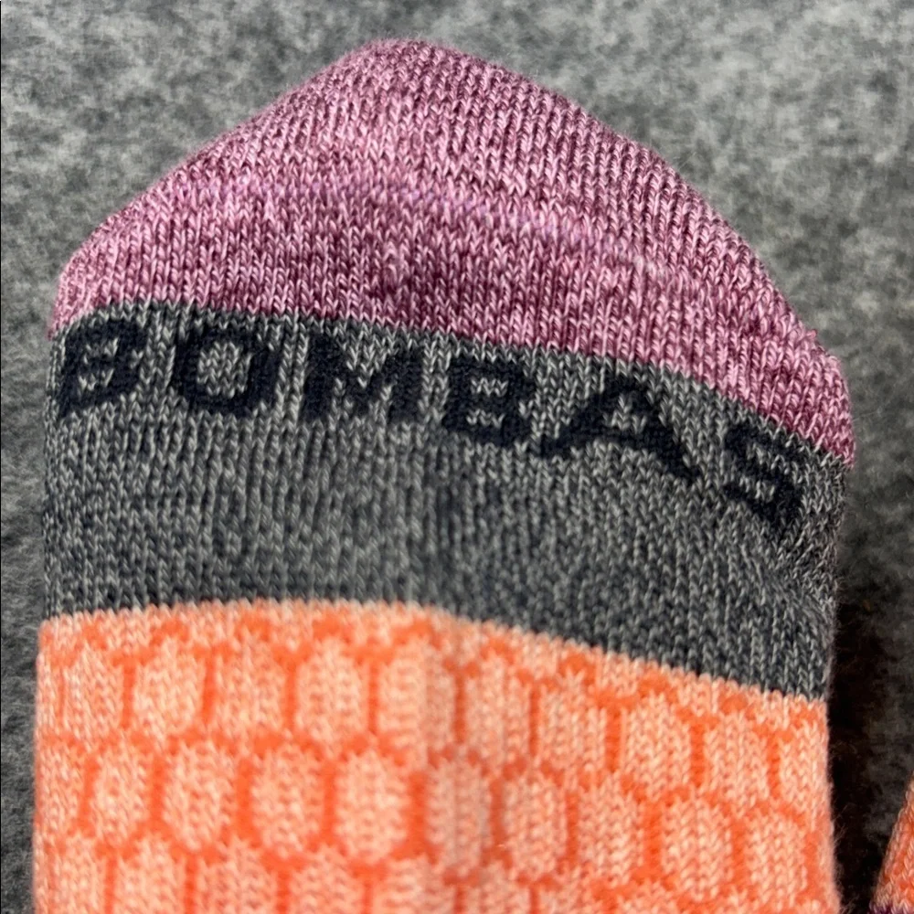 Bombas purple orange grey cozy socks size small